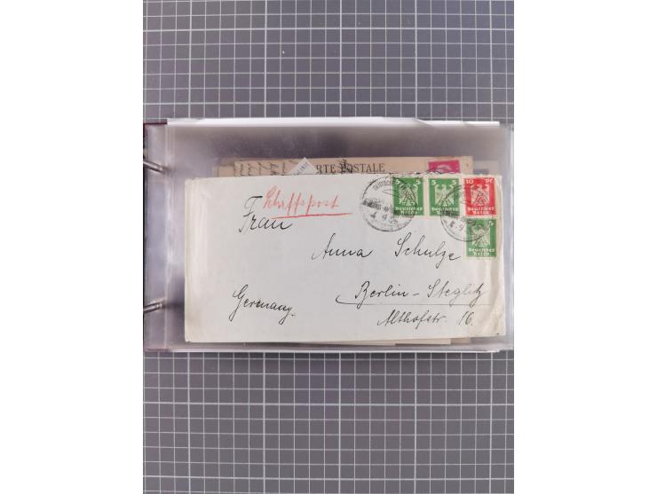 1923/35, Sammlung “DSP HAMBURG-AMERIKA-LINIE” (Segment-Stempel) mit ca. 35 Briefen, Karten und GSK, dabei drei Belege aus der