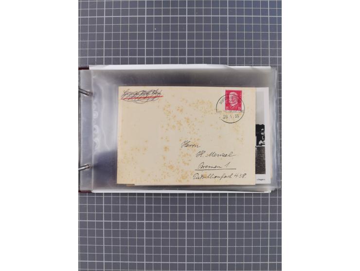 1923/35, Sammlung “DSP HAMBURG-AMERIKA-LINIE” (Segment-Stempel) mit ca. 35 Briefen, Karten und GSK, dabei drei Belege aus der