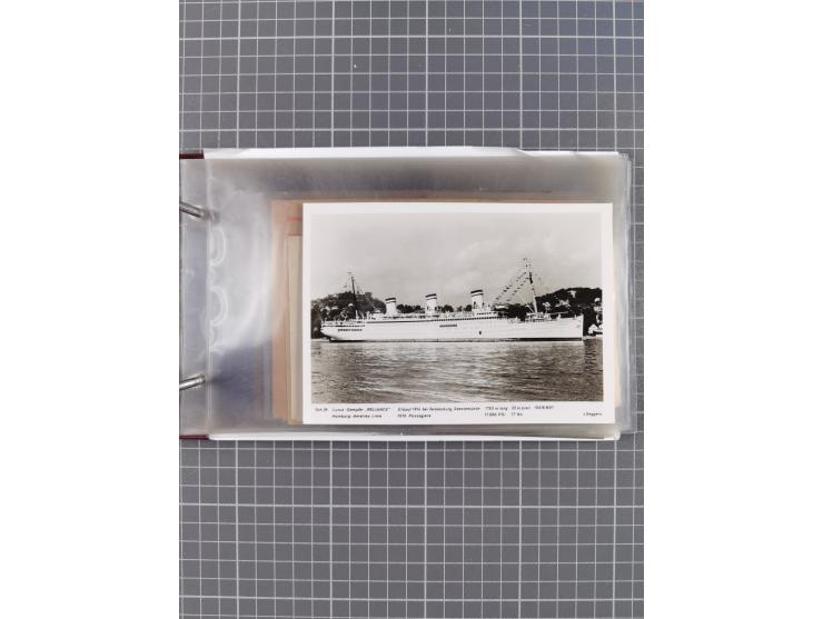 1923/35, Sammlung “DSP HAMBURG-AMERIKA-LINIE” (Segment-Stempel) mit ca. 35 Briefen, Karten und GSK, dabei drei Belege aus der