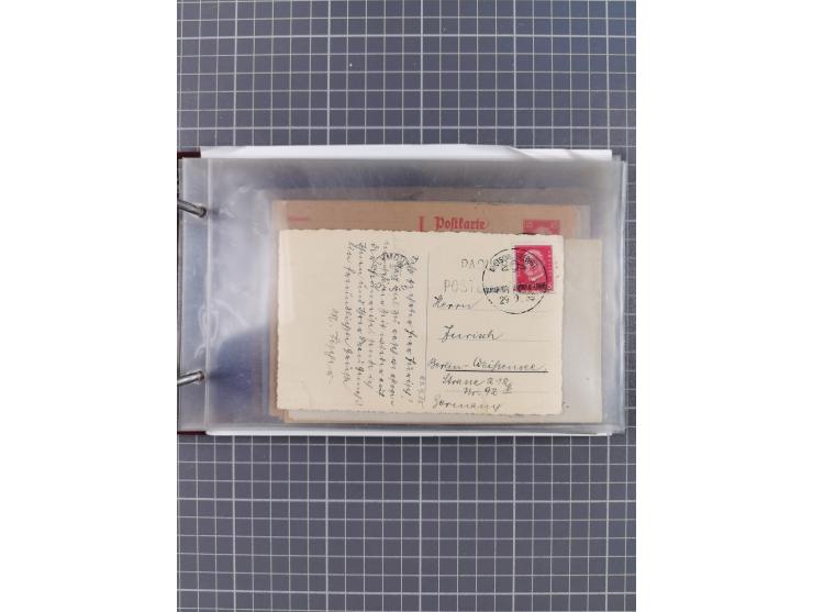 1923/35, Sammlung “DSP HAMBURG-AMERIKA-LINIE” (Segment-Stempel) mit ca. 35 Briefen, Karten und GSK, dabei drei Belege aus der