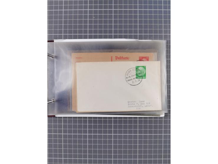 1923/35, Sammlung “DSP HAMBURG-AMERIKA-LINIE” (Segment-Stempel) mit ca. 35 Briefen, Karten und GSK, dabei drei Belege aus der