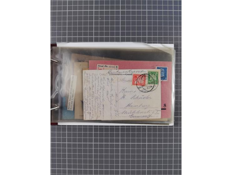 1923/35, Sammlung “DSP HAMBURG-AMERIKA-LINIE” (Segment-Stempel) mit ca. 35 Briefen, Karten und GSK, dabei drei Belege aus der