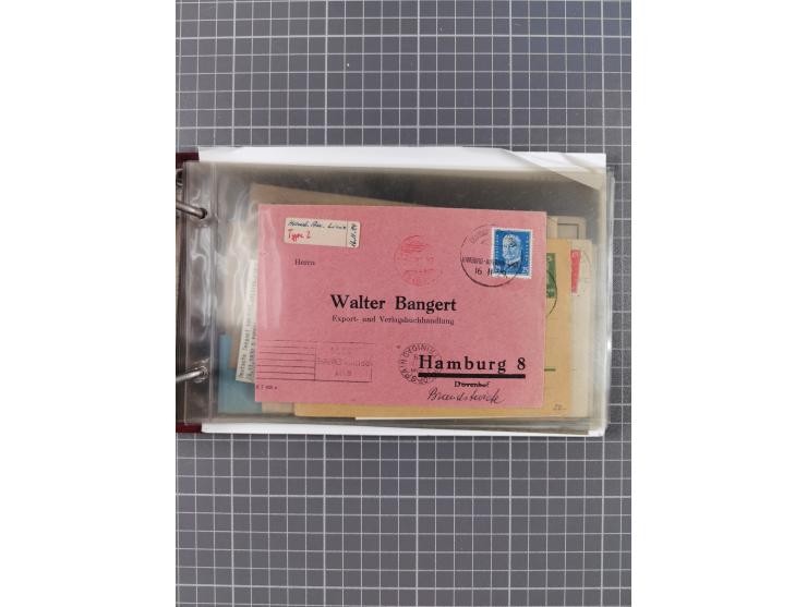 1923/35, Sammlung “DSP HAMBURG-AMERIKA-LINIE” (Segment-Stempel) mit ca. 35 Briefen, Karten und GSK, dabei drei Belege aus der