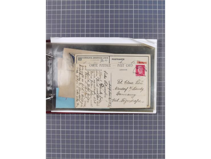 1923/35, Sammlung “DSP HAMBURG-AMERIKA-LINIE” (Segment-Stempel) mit ca. 35 Briefen, Karten und GSK, dabei drei Belege aus der