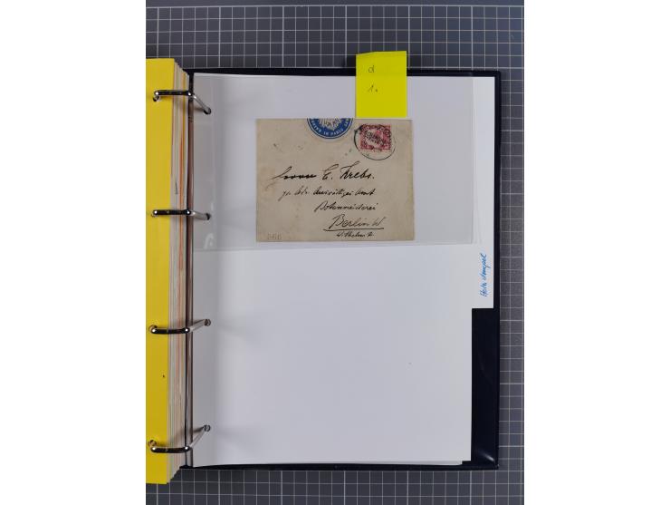 China und Kiautschou, interessante Sammlung “DSP SHANGHAI-TIENTSIN” mit 19 Briefen, Karten und GSK, meist aus dem Bedarf, dab