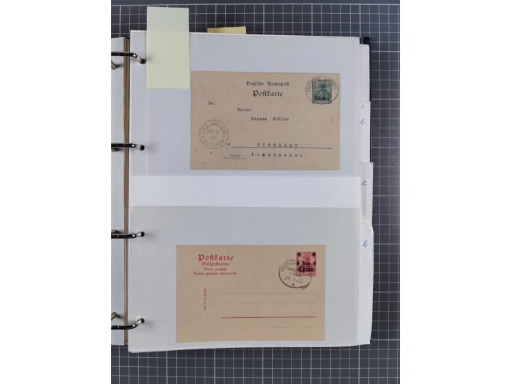 China und Kiautschou, interessante Sammlung “DSP SHANGHAI-TIENTSIN” mit 19 Briefen, Karten und GSK, meist aus dem Bedarf, dab