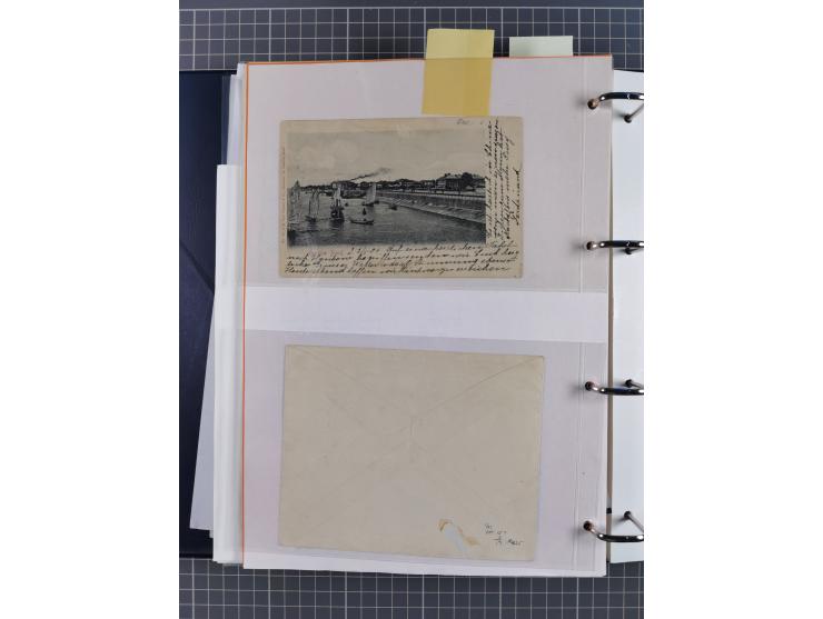 China und Kiautschou, interessante Sammlung “DSP SHANGHAI-TIENTSIN” mit 19 Briefen, Karten und GSK, meist aus dem Bedarf, dab