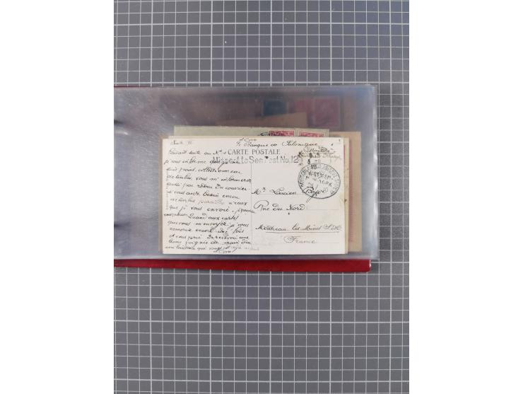 1891/1925, Sammlung “DASP BREMEN-NEW YORK I.-X.” mit ca. 50 Briefen, Karten und GSK, dabei zwei Postkarten mit L1 “Missent to