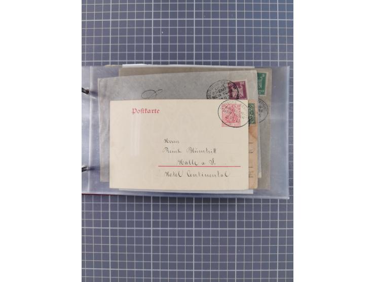 1906/33, Sammlung “DSP LINIE BREMEN-NEW YORK a-h” mit ca. 60 Briefen, Karten und GSK, dabei u.a. Ozean-Briefumschlag 1932 und