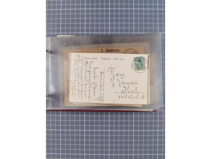 1906/33, Sammlung “DSP LINIE BREMEN-NEW YORK a-h” mit ca. 60 Briefen, Karten und GSK, dabei u.a. Ozean-Briefumschlag 1932 und