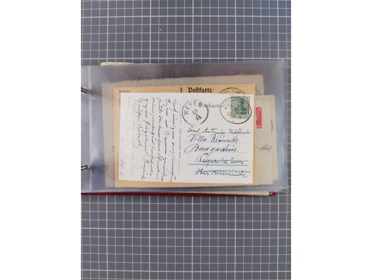 1906/33, Sammlung “DSP LINIE BREMEN-NEW YORK a-h” mit ca. 60 Briefen, Karten und GSK, dabei u.a. Ozean-Briefumschlag 1932 und