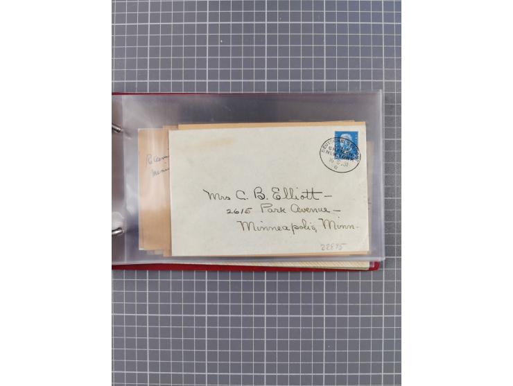 1906/33, Sammlung “DSP LINIE BREMEN-NEW YORK a-h” mit ca. 60 Briefen, Karten und GSK, dabei u.a. Ozean-Briefumschlag 1932 und