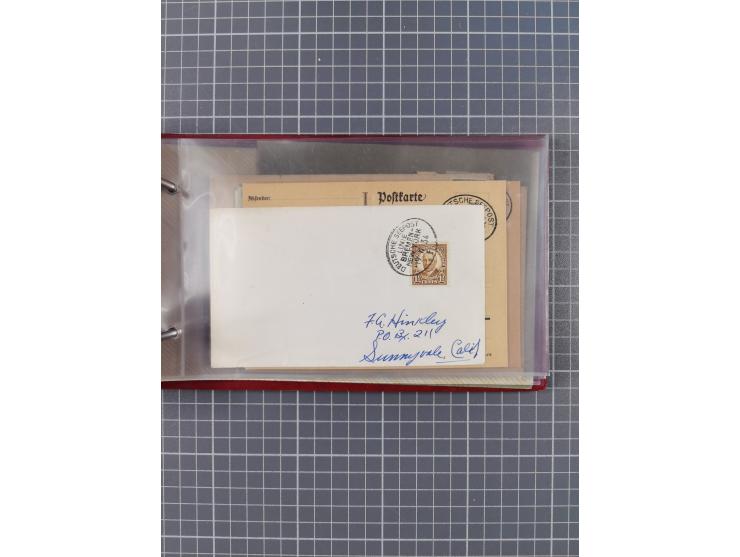 1906/33, Sammlung “DSP LINIE BREMEN-NEW YORK a-h” mit ca. 60 Briefen, Karten und GSK, dabei u.a. Ozean-Briefumschlag 1932 und