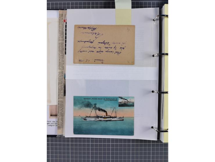 1920/40, Sammlung “Seedienst Ostpreussen” mit ca. 30 Briefen, Karten und GSK inkl. frühe Nebenstempel “Auf hoher See”, dabei 