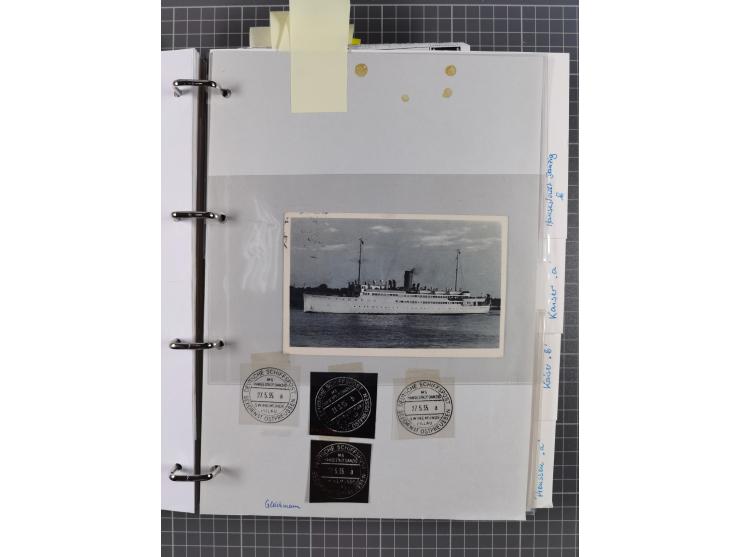 1920/40, Sammlung “Seedienst Ostpreussen” mit ca. 30 Briefen, Karten und GSK inkl. frühe Nebenstempel “Auf hoher See”, dabei 