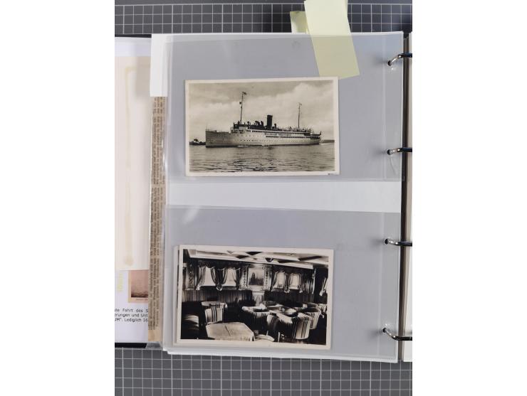 1920/40, Sammlung “Seedienst Ostpreussen” mit ca. 30 Briefen, Karten und GSK inkl. frühe Nebenstempel “Auf hoher See”, dabei 