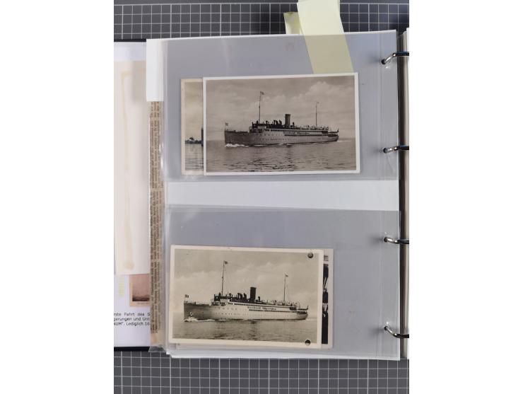 1920/40, Sammlung “Seedienst Ostpreussen” mit ca. 30 Briefen, Karten und GSK inkl. frühe Nebenstempel “Auf hoher See”, dabei 