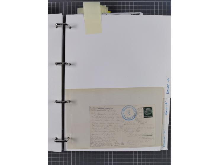 1920/40, Sammlung “Seedienst Ostpreussen” mit ca. 30 Briefen, Karten und GSK inkl. frühe Nebenstempel “Auf hoher See”, dabei 