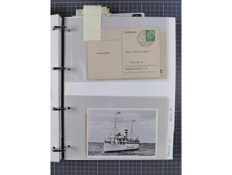1920/40, Sammlung “Seedienst Ostpreussen” mit ca. 30 Briefen, Karten und GSK inkl. frühe Nebenstempel “Auf hoher See”, dabei 