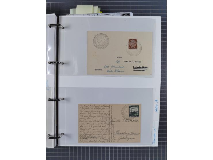 1920/40, Sammlung “Seedienst Ostpreussen” mit ca. 30 Briefen, Karten und GSK inkl. frühe Nebenstempel “Auf hoher See”, dabei 