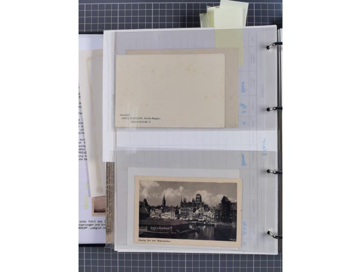 1920/40, Sammlung “Seedienst Ostpreussen” mit ca. 30 Briefen, Karten und GSK inkl. frühe Nebenstempel “Auf hoher See”, dabei 