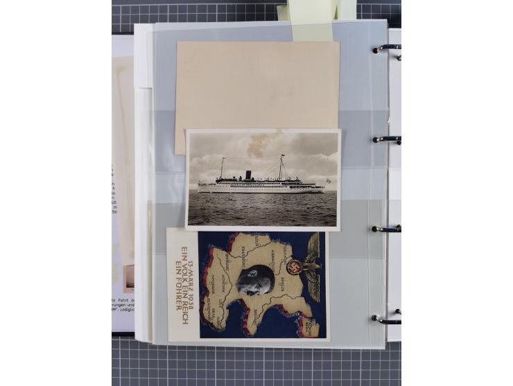 1920/40, Sammlung “Seedienst Ostpreussen” mit ca. 30 Briefen, Karten und GSK inkl. frühe Nebenstempel “Auf hoher See”, dabei 