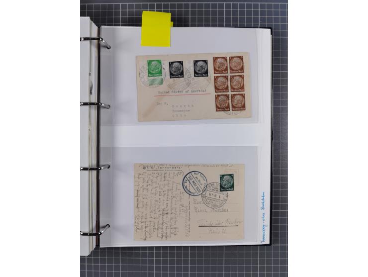 1920/40, Sammlung “Seedienst Ostpreussen” mit ca. 30 Briefen, Karten und GSK inkl. frühe Nebenstempel “Auf hoher See”, dabei 