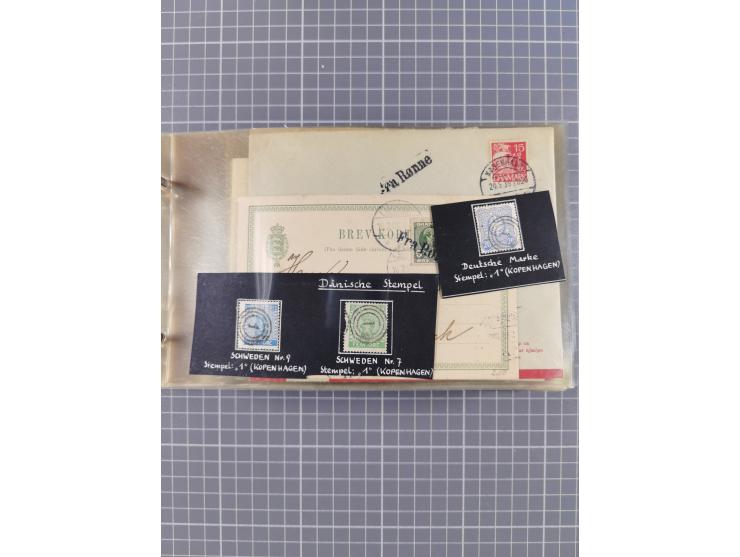 1853/1970 (ca.), interessante Sammlung “Schiffspost der Ostsee” mit Schwerpunkt bei den Anlandungsstempeln, ca 130 Briefe, Ka