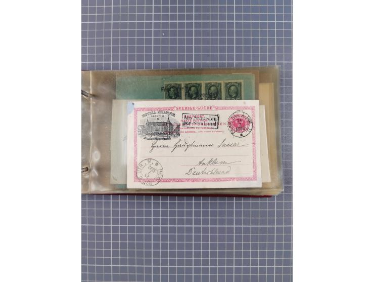 1853/1970 (ca.), interessante Sammlung “Schiffspost der Ostsee” mit Schwerpunkt bei den Anlandungsstempeln, ca 130 Briefe, Ka