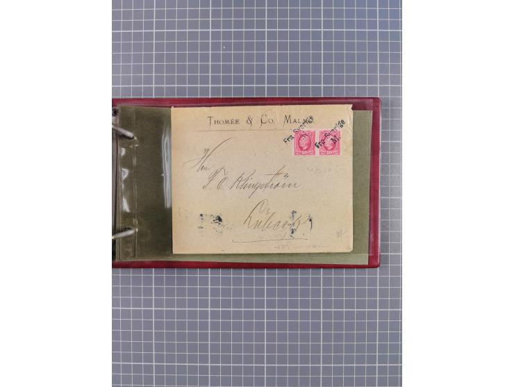 1853/1970 (ca.), interessante Sammlung “Schiffspost der Ostsee” mit Schwerpunkt bei den Anlandungsstempeln, ca 130 Briefe, Ka