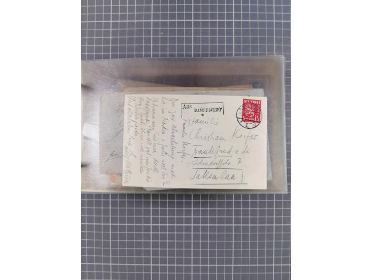 1853/1970 (ca.), interessante Sammlung “Schiffspost der Ostsee” mit Schwerpunkt bei den Anlandungsstempeln, ca 130 Briefe, Ka