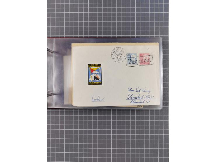 1853/1970 (ca.), interessante Sammlung “Schiffspost der Ostsee” mit Schwerpunkt bei den Anlandungsstempeln, ca 130 Briefe, Ka