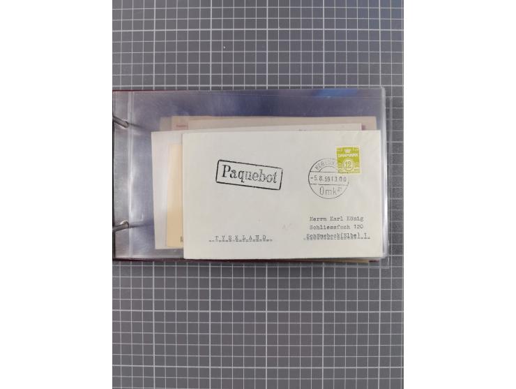 1853/1970 (ca.), interessante Sammlung “Schiffspost der Ostsee” mit Schwerpunkt bei den Anlandungsstempeln, ca 130 Briefe, Ka