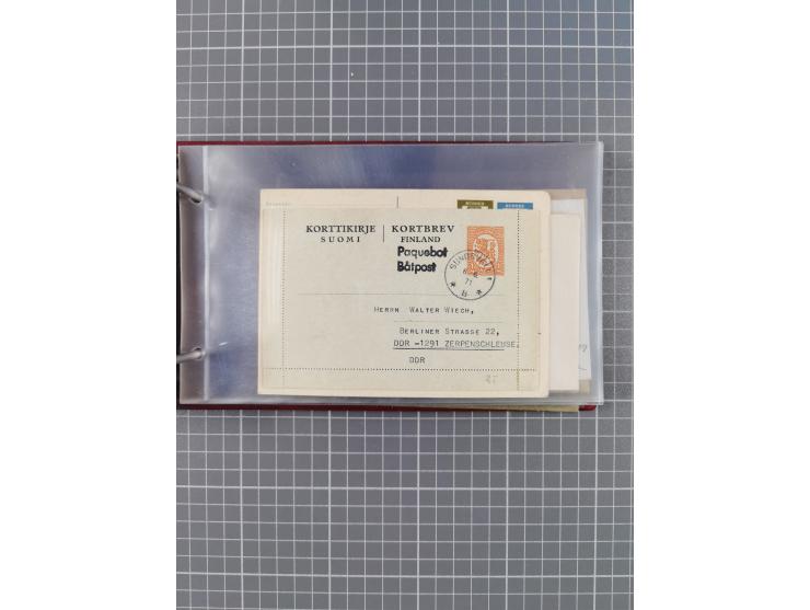 1853/1970 (ca.), interessante Sammlung “Schiffspost der Ostsee” mit Schwerpunkt bei den Anlandungsstempeln, ca 130 Briefe, Ka