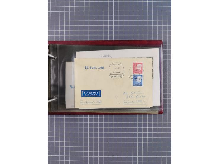 1853/1970 (ca.), interessante Sammlung “Schiffspost der Ostsee” mit Schwerpunkt bei den Anlandungsstempeln, ca 130 Briefe, Ka