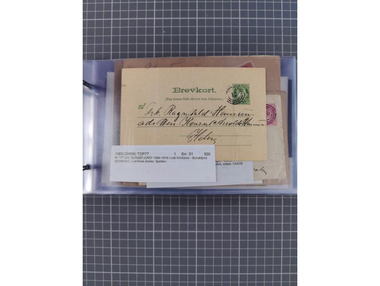 Norwegen: 1885/1934, Sammlung “Nummern-Stempel der Schiffspost ex 17/837” mit über 40 Briefen, Karten und GSK sowie einigen l