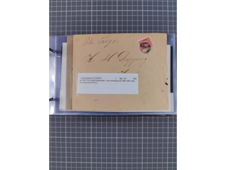 Norwegen: 1885/1934, Sammlung “Nummern-Stempel der Schiffspost ex 17/837” mit über 40 Briefen, Karten und GSK sowie einigen l