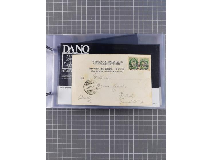 Norwegen: 1885/1934, Sammlung “Nummern-Stempel der Schiffspost ex 17/837” mit über 40 Briefen, Karten und GSK sowie einigen l