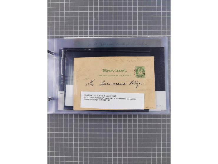 Norwegen: 1885/1934, Sammlung “Nummern-Stempel der Schiffspost ex 17/837” mit über 40 Briefen, Karten und GSK sowie einigen l