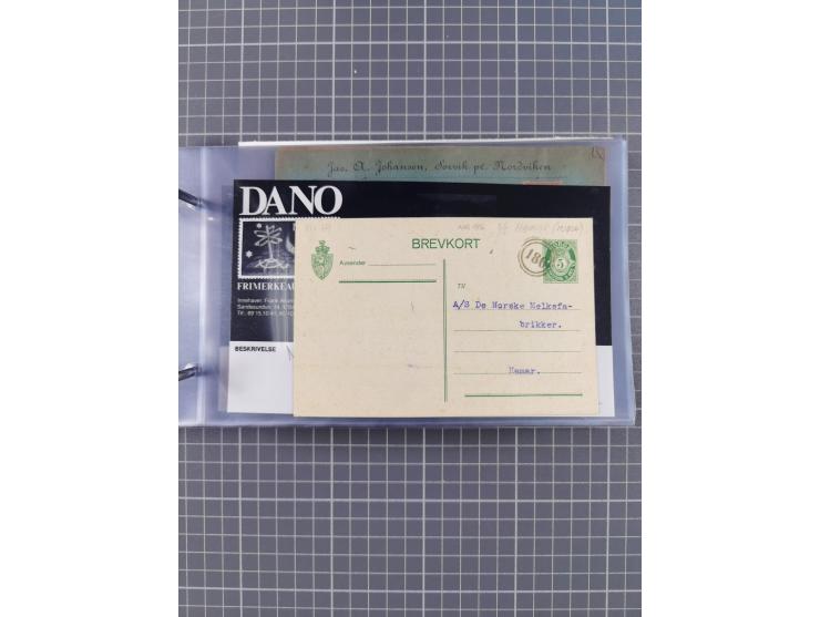 Norwegen: 1885/1934, Sammlung “Nummern-Stempel der Schiffspost ex 17/837” mit über 40 Briefen, Karten und GSK sowie einigen l