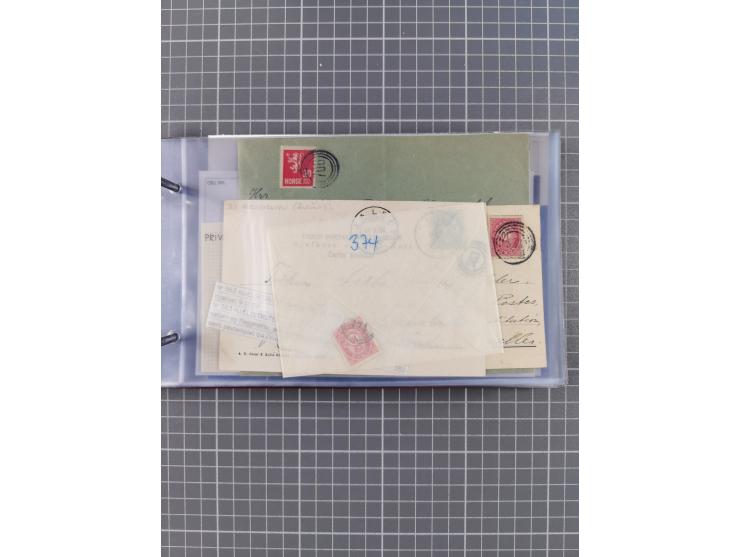 Norwegen: 1885/1934, Sammlung “Nummern-Stempel der Schiffspost ex 17/837” mit über 40 Briefen, Karten und GSK sowie einigen l