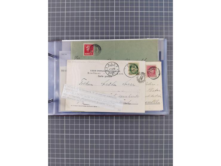 Norwegen: 1885/1934, Sammlung “Nummern-Stempel der Schiffspost ex 17/837” mit über 40 Briefen, Karten und GSK sowie einigen l