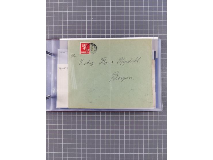 Norwegen: 1885/1934, Sammlung “Nummern-Stempel der Schiffspost ex 17/837” mit über 40 Briefen, Karten und GSK sowie einigen l