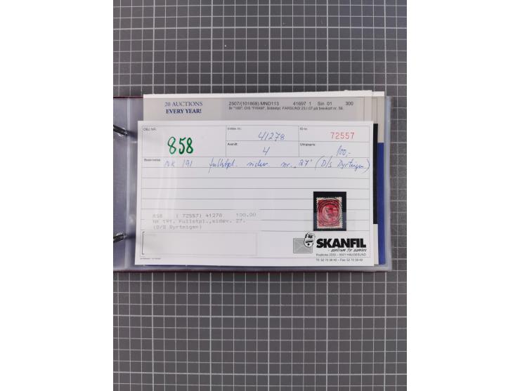 Norwegen: 1885/1934, Sammlung “Nummern-Stempel der Schiffspost ex 17/837” mit über 40 Briefen, Karten und GSK sowie einigen l