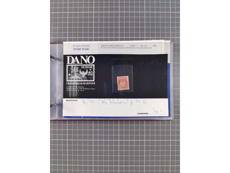 Norwegen: 1885/1934, Sammlung “Nummern-Stempel der Schiffspost ex 17/837” mit über 40 Briefen, Karten und GSK sowie einigen l