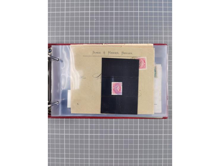 Norwegen: 1885/1934, Sammlung “Nummern-Stempel der Schiffspost ex 17/837” mit über 40 Briefen, Karten und GSK sowie einigen l