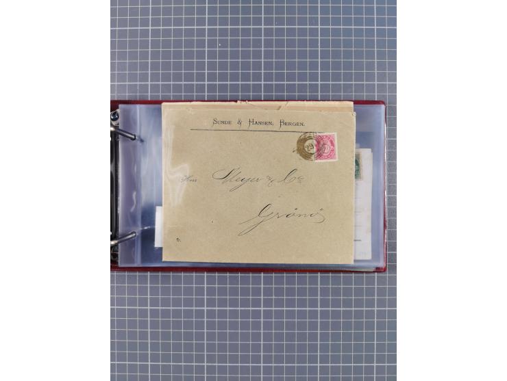 Norwegen: 1885/1934, Sammlung “Nummern-Stempel der Schiffspost ex 17/837” mit über 40 Briefen, Karten und GSK sowie einigen l