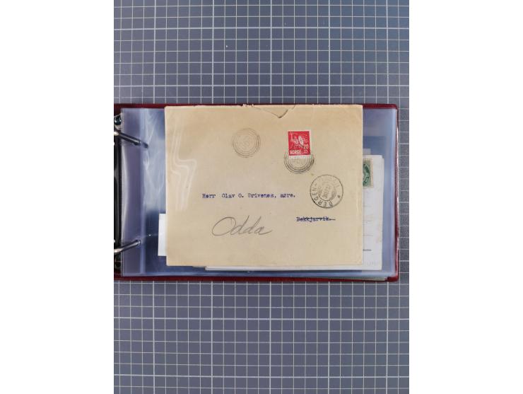 Norwegen: 1885/1934, Sammlung “Nummern-Stempel der Schiffspost ex 17/837” mit über 40 Briefen, Karten und GSK sowie einigen l