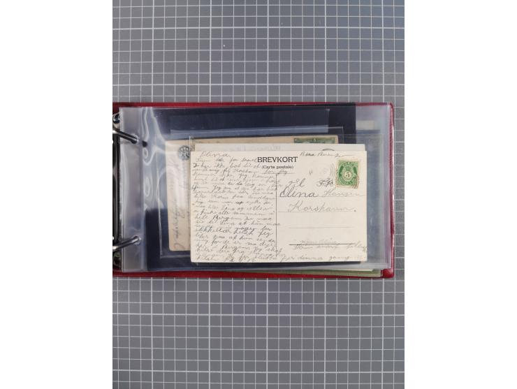 Norwegen: 1885/1934, Sammlung “Nummern-Stempel der Schiffspost ex 17/837” mit über 40 Briefen, Karten und GSK sowie einigen l