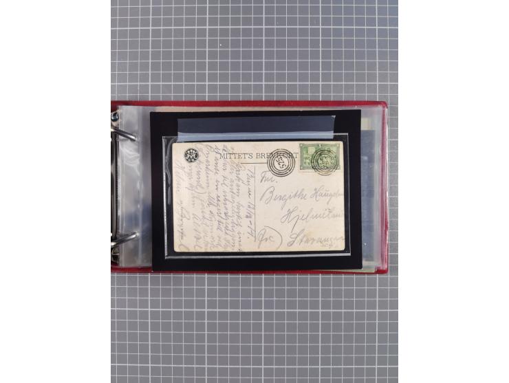 Norwegen: 1885/1934, Sammlung “Nummern-Stempel der Schiffspost ex 17/837” mit über 40 Briefen, Karten und GSK sowie einigen l